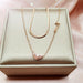 Wholesale bath titanium steel design sense of love double-layer Necklace JDC-NE-TD005 Necklaces 一自一然 roes DX=0134 Wholesale Jewelry JoyasDeChina Joyas De China