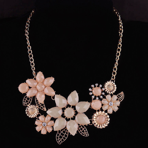 Wholesale bauhinia flower alloy rhinestone necklace JDC-NE-GSGL003 necklaces JoyasDeChina Wholesale Jewelry JoyasDeChina Joyas De China