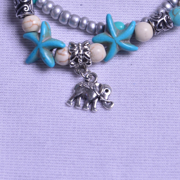 Wholesale beach couple suit shell foot ornaments anklets JDC-AS-YeB001 anklets 烨贝 Wholesale Jewelry JoyasDeChina Joyas De China