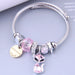 Wholesale beaded cat pendant alloy bracelet JDC-BT-WY104 Bracelet JoyasDeChina pink Wholesale Jewelry JoyasDeChina Joyas De China