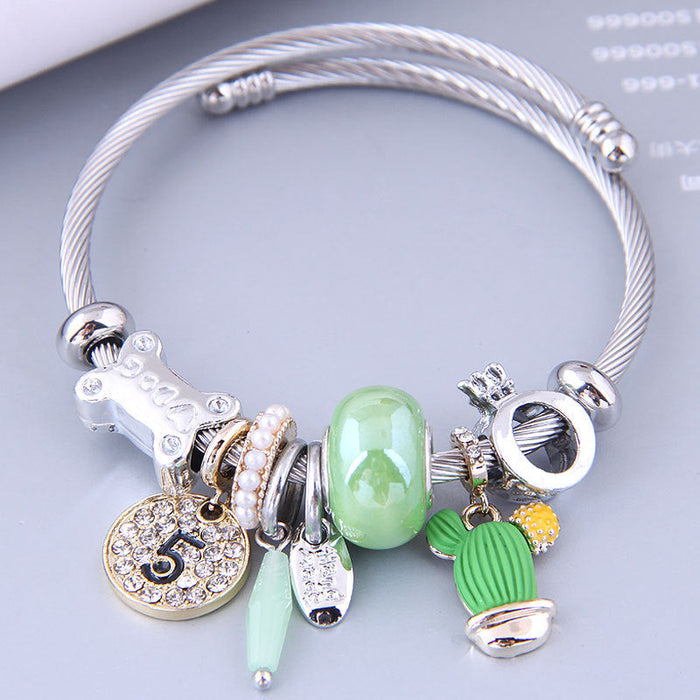 Wholesale beaded metal bracelet JDC-BT-GSXINY064 Bracelet JoyasDeChina green Wholesale Jewelry JoyasDeChina Joyas De China