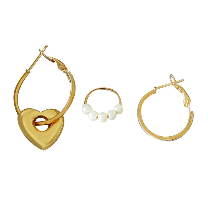 Wholesale beaded star chain one-piece single earrings set JDC-ES-D572 Earrings JoyasDeChina 01KC Gold 6168 Wholesale Jewelry JoyasDeChina Joyas De China