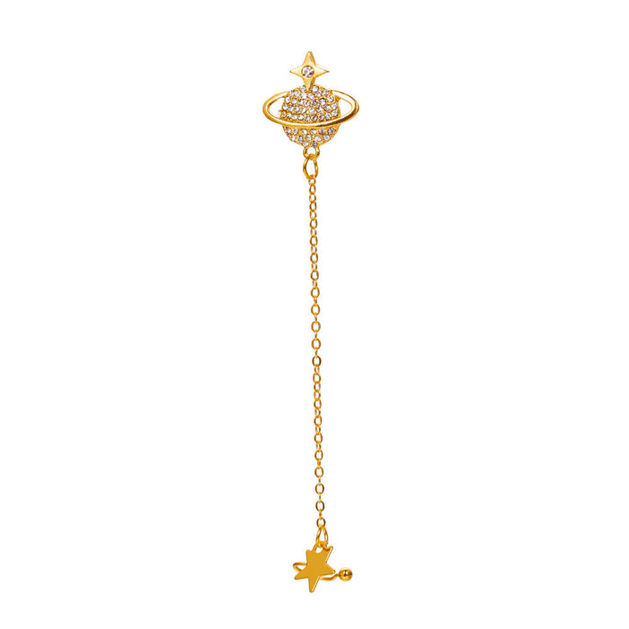 Wholesale beaded star chain one-piece single earrings set JDC-ES-D572 Earrings JoyasDeChina 01kc gold g-492 Wholesale Jewelry JoyasDeChina Joyas De China