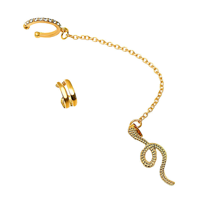 Wholesale beaded star chain one-piece single earrings set JDC-ES-D572 Earrings JoyasDeChina 01KC Gold s602 Wholesale Jewelry JoyasDeChina Joyas De China