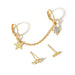 Wholesale beaded star chain one-piece single earrings set JDC-ES-D572 Earrings JoyasDeChina 01KC Gold wg-0391 Wholesale Jewelry JoyasDeChina Joyas De China
