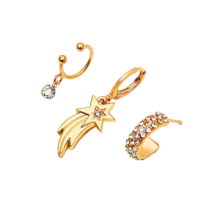 Wholesale beaded star chain one-piece single earrings set JDC-ES-D572 Earrings JoyasDeChina 01KC Gold wg-0999 Wholesale Jewelry JoyasDeChina Joyas De China