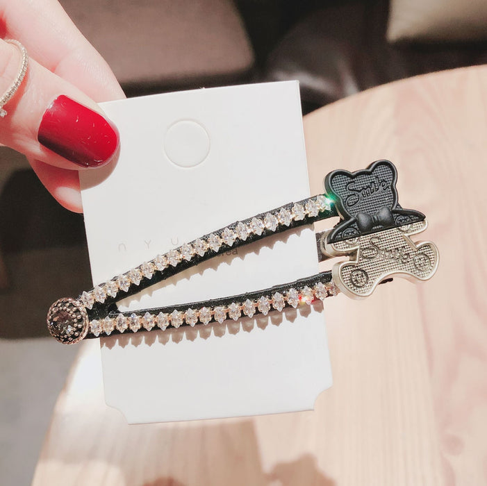 Wholesale Bear Alloy Hair Clip （F）JDC-HC-GSXP007 Hair Clips 宏鑫 black bear Wholesale Jewelry JoyasDeChina Joyas De China