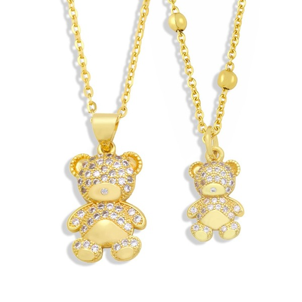Wholesale bear dolls 18k gold plated copper necklaces JDC-NE-AS521 necklaces JoyasDeChina Wholesale Jewelry JoyasDeChina Joyas De China