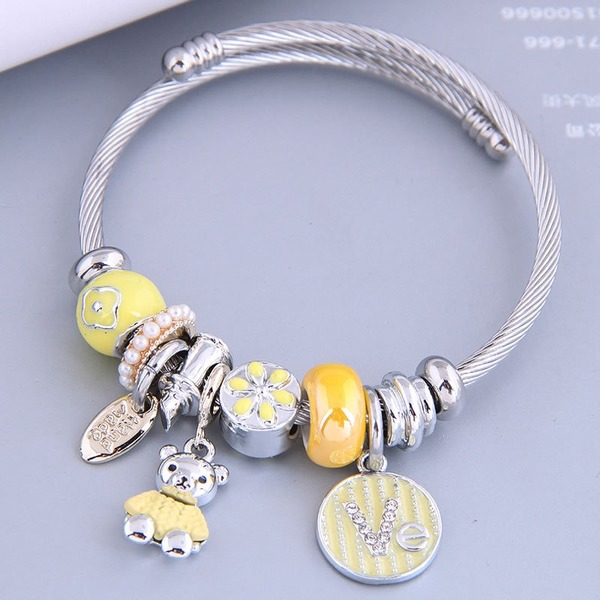 Wholesale bear pendant alloy bracelet JDC-BT-WY106 Bracelet JoyasDeChina Wholesale Jewelry JoyasDeChina Joyas De China