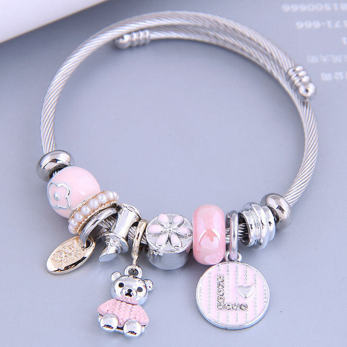 Wholesale bear pendant alloy bracelet JDC-BT-WY106 Bracelet JoyasDeChina 3# Wholesale Jewelry JoyasDeChina Joyas De China