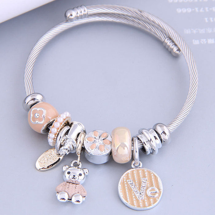 Wholesale bear pendant alloy bracelet JDC-BT-WY106 Bracelet JoyasDeChina 4# Wholesale Jewelry JoyasDeChina Joyas De China