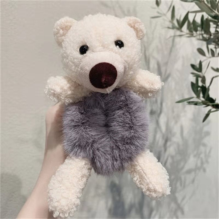 Wholesale Bear Plush Hair Ring (F) JDC-HS-DR001 Hair Scrunchies 蒂锐 Wholesale Jewelry JoyasDeChina Joyas De China