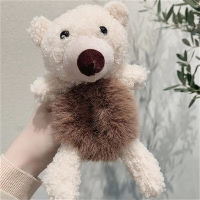 Wholesale Bear Plush Hair Ring (F) JDC-HS-DR001 Hair Scrunchies 蒂锐 Coffee Wholesale Jewelry JoyasDeChina Joyas De China
