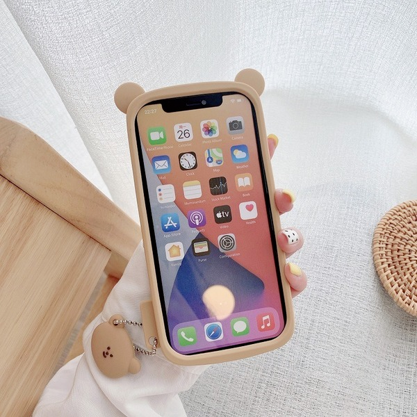 Bulk Jewelry Wholesale bears apply apple 12pro max silicone sleeve 11 apple XR soft phone case SE2 JDC-PC-BN005 Wholesale factory from China YIWU China