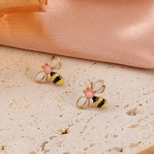 Wholesale Bee Electroplating Alloy Earrings JDC-ES-A081 Earrings 妙雅 Wholesale Jewelry JoyasDeChina Joyas De China