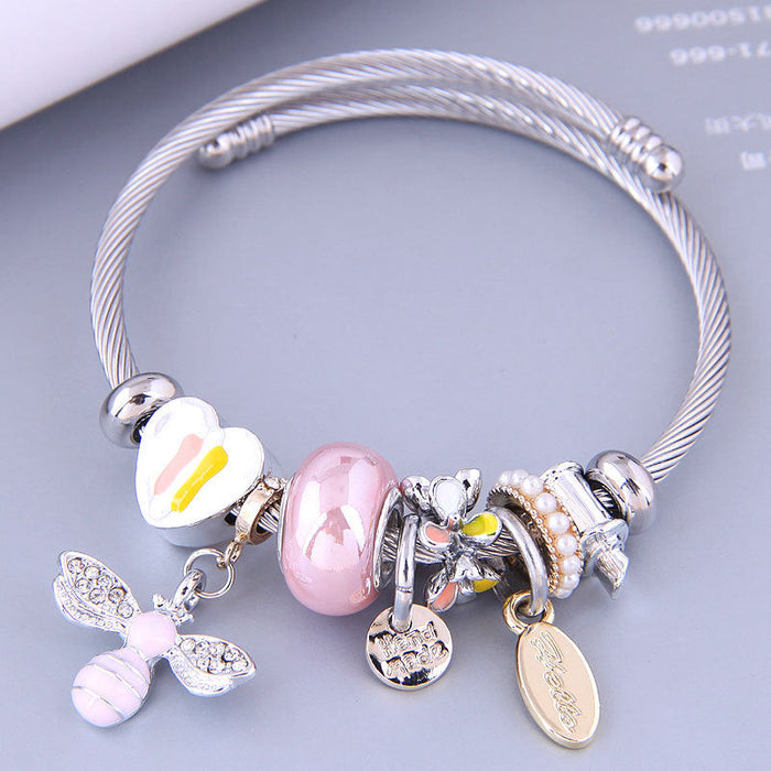 Wholesale bee rhinestone alloy bracelet JDC-BT-GSWY057 Bracelet JoyasDeChina 1# Wholesale Jewelry JoyasDeChina Joyas De China