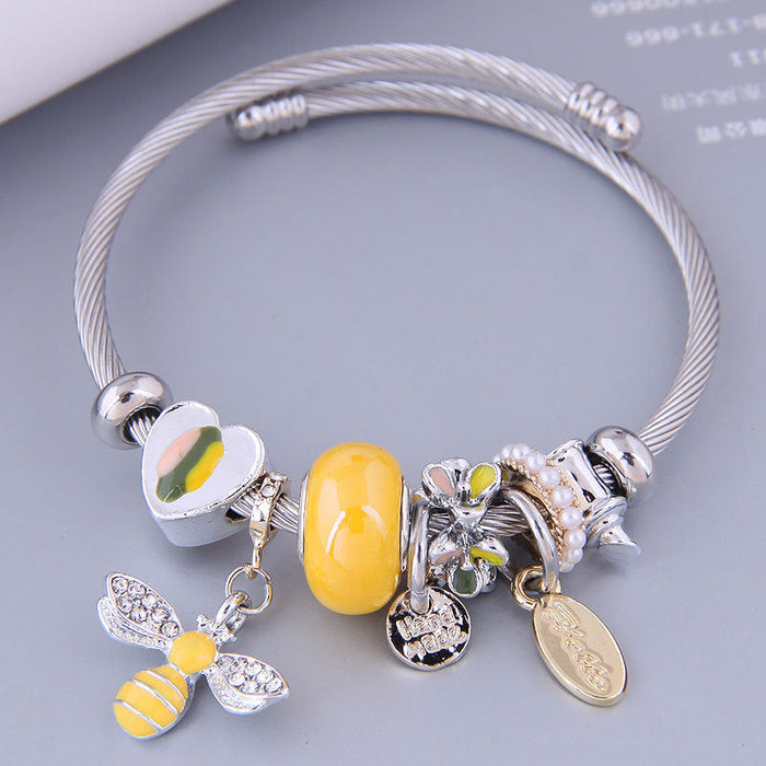Wholesale bee rhinestone alloy bracelet JDC-BT-GSWY057 Bracelet JoyasDeChina 3# Wholesale Jewelry JoyasDeChina Joyas De China