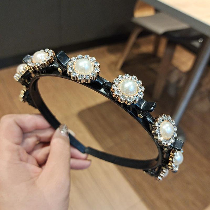 Bulk Jewelry Wholesale Bejeweled Lazy braiding headband JDC-HD-O010 Wholesale factory from China YIWU China