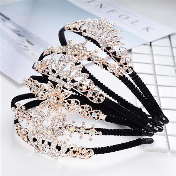 Bulk Jewelry Wholesale Bejeweled Shining crown diamond Headband Wholesale JDC-HD-e001 Wholesale factory from China YIWU China