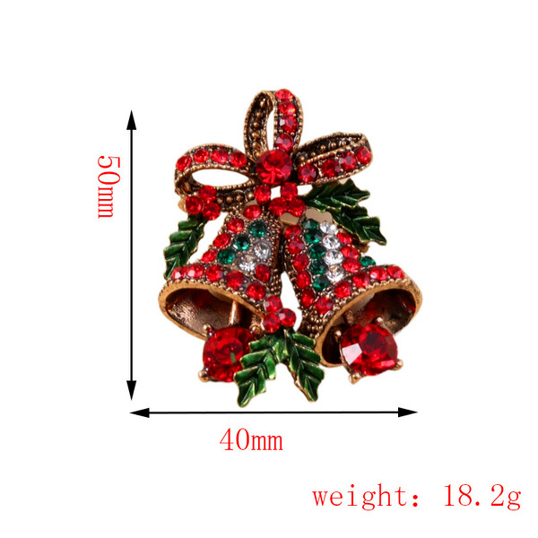 Wholesale Bell Christmas Brooch JDC-BC-KQ002 Brooches JoyasDeChina Wholesale Jewelry JoyasDeChina Joyas De China