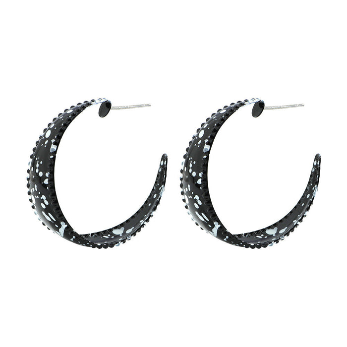 Wholesale big circle Fashion Earrings JDC-ES-V128 Earrings JoyasDeChina black Wholesale Jewelry JoyasDeChina Joyas De China