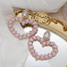 Wholesale Big Heart Rhinestone Copper Plated Earrings JDC-ES-JX028 Earrings 锦希 pink Wholesale Jewelry JoyasDeChina Joyas De China