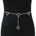 Wholesale Bikini Water Heart Shaped Rhinestone Waist Chain JDC-BJ-TZ004 Body Jewelry 天缀 silver Wholesale Jewelry JoyasDeChina Joyas De China