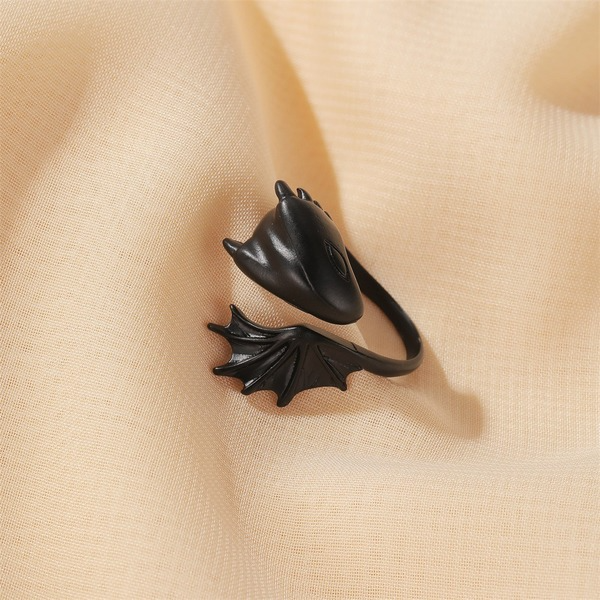 Bulk Jewelry Wholesale black alloy angel demon ring JDC-RS-D027 Wholesale factory from China YIWU China