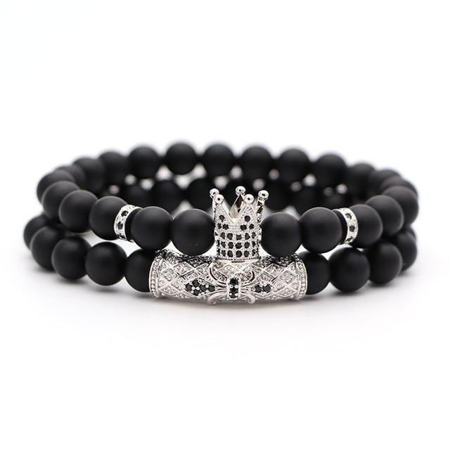 Bulk Jewelry Wholesale black alloy crowns and spherical Bracelets JDC-BT-JH001 Wholesale factory from China YIWU China