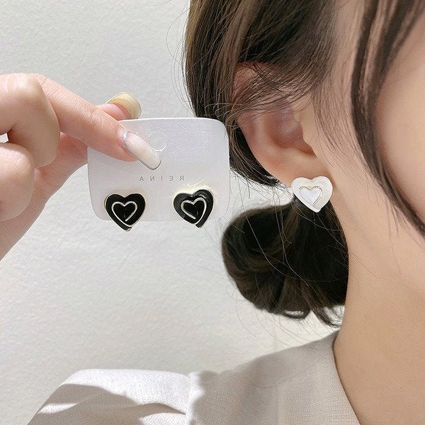 Wholesale black alloy earrings JDC-ES-YWJQ030 Earrings 精巧 Wholesale Jewelry JoyasDeChina Joyas De China
