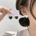 Wholesale black alloy earrings JDC-ES-YWJQ030 Earrings 精巧 Wholesale Jewelry JoyasDeChina Joyas De China
