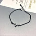 Bulk Jewelry Wholesale black alloy electrocardiogram lightning bracelet JDC-BT-RL004 Wholesale factory from China YIWU China
