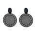 Bulk Jewelry Wholesale black alloy hollow patterned circle earrings JDC-ES-RL183 Wholesale factory from China YIWU China