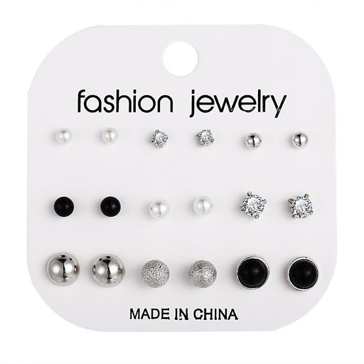Bulk Jewelry Wholesale black alloy pearl black resin geometric Earrings JDC-ES-F325 Wholesale factory from China YIWU China
