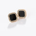 Bulk Jewelry Wholesale black alloy square circle earrings JDC-ES-RL045 Wholesale factory from China YIWU China