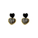 Wholesale black and white alloy earrings JDC-ES-BY-053 Earrings 宝钰 Wholesale Jewelry JoyasDeChina Joyas De China