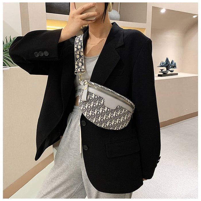 Wholesale black and white canvas shoulder bag JDC-SD-CMT008 Shoulder Bags 春满田 Wholesale Jewelry JoyasDeChina Joyas De China