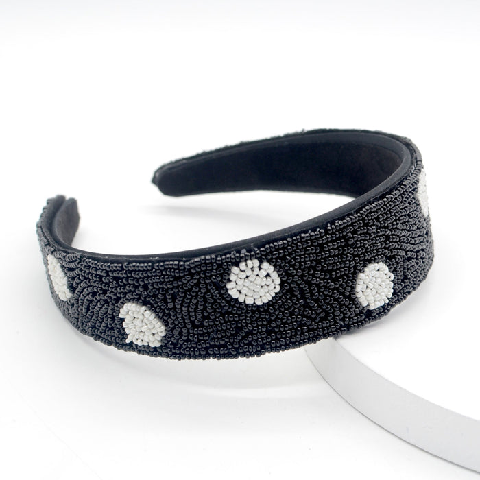 Wholesale black and white flannel headband JDC-HD-Yul070 Headband 雨灵 Wholesale Jewelry JoyasDeChina Joyas De China