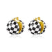 Wholesale black and white lattice Round Earrings JDC-ES-D744 Earrings JoyasDeChina 01 black and white Wholesale Jewelry JoyasDeChina Joyas De China