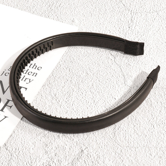 Wholesale black and white leather headband JDC-HD-PZ011 Headband 彡郰 Black Wholesale Jewelry JoyasDeChina Joyas De China