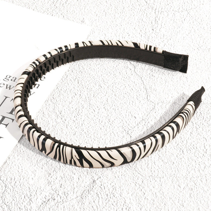 Wholesale black and white leather headband JDC-HD-PZ011 Headband 彡郰 Black and white zebra stripes Wholesale Jewelry JoyasDeChina Joyas De China