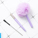 Wholesale black and white metal hair ball ballpoint pen JDC-BP-Huah002 Ballpoint Pen 华豪 Wholesale Jewelry JoyasDeChina Joyas De China