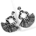 Wholesale black and white rice beads Tassel Earrings JDC-ES-AS075 Earrings 翱?N Wholesale Jewelry JoyasDeChina Joyas De China