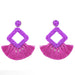 Wholesale black and white rice beads Tassel Earrings JDC-ES-AS075 Earrings 翱?N purple Wholesale Jewelry JoyasDeChina Joyas De China