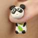 Bulk Jewelry Wholesale black and white soft clay baby panda soft clay split earrings JDC-ES-C045 Wholesale factory from China YIWU China