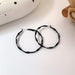 Wholesale black and white splash ink alloy earrings JDC-ES-W340 Earrings JoyasDeChina 12# 17419 Wholesale Jewelry JoyasDeChina Joyas De China