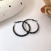 Wholesale black and white splash ink alloy earrings JDC-ES-W340 Earrings JoyasDeChina 13# 17420 Wholesale Jewelry JoyasDeChina Joyas De China