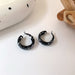 Wholesale black and white splash ink alloy earrings JDC-ES-W340 Earrings JoyasDeChina 18# 17425 Wholesale Jewelry JoyasDeChina Joyas De China