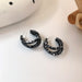 Wholesale black and white splash ink alloy earrings JDC-ES-W340 Earrings JoyasDeChina 19# 17426 Wholesale Jewelry JoyasDeChina Joyas De China
