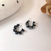 Wholesale black and white splash ink alloy earrings JDC-ES-W340 Earrings JoyasDeChina 20# 17427 Wholesale Jewelry JoyasDeChina Joyas De China